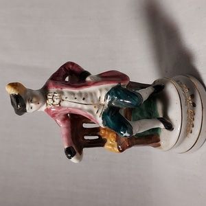 Vintage Made In Occupied Japan  Man French English Man Sitting on Bench